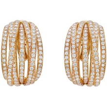 allegra earrings jewel jewellery printable brilliant gold jewelry fashion beauty earring degrisogono de grisogono white silver brillant apparel sterling diamant 3d print model - Mito3D
