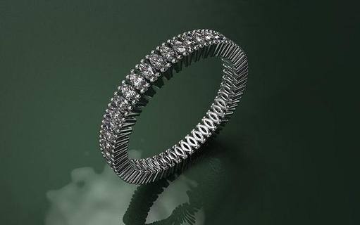 alliance navete - size 9 usa 3d jewelry an-488 fashion luxury design ring bracelet engagement print joyas anillos pulseras collares de compromiso para imprimir printable diamond rings 3d print model - Mito3D