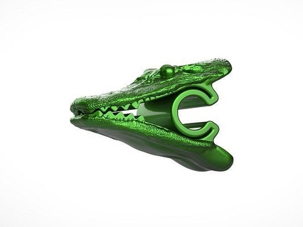 alligator chip clip crocodile storage organization food saver kitchen aid pantry funny mashup croc house dining 3d print model - Mito3D
