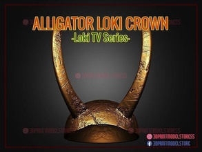 alligator loki casque masque couronne cosplay prince thor merveille tv séries saison 1 2 halloween costume jeux jouets 3d print model - Mito3D