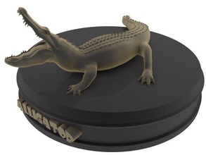 alligator printable art aligator crocodile animal nature print real realistic reptile wild toy toys lizard safari zoo statue sculptures 3d print model - Mito3D