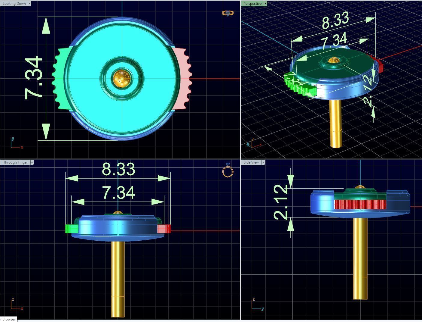 alpa küpe sırt kilitleme güvenli elmas mücevher gümüş takı 3D print model - Mito3D