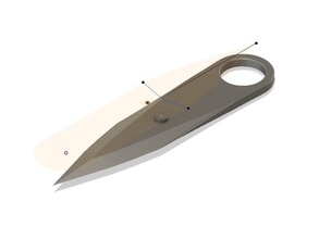 alpha arms folding pocket knife kunai pocketknife tool sharp equipment steel utensil handle bladed weapon cutting hobby diy hand tools 3d print model - Mito3D