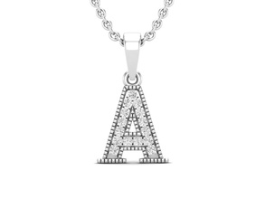 alphabet diamante colgante pendiente joyería joya oro plata brillante Moda belleza imprimible alfabeto blanco fuente idioma colgantes 3d print model - Mito3D