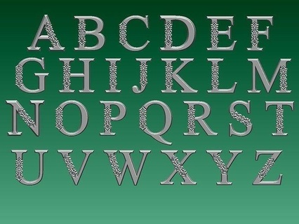 alfabeto abc parola lettera ornamento Stampa arte sculture 3d print model - Mito3D