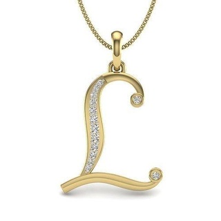 alphabet - l jewellery printable diamond gold silver pendant wedding initials jewel sterling brilliant platinum precious necklace pendants jewelry alphabets 3d print model - Mito3D