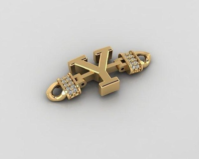 alfabeto braccialetto 3d modello gioielleria gioiello argento oro moda bellezza platino braccialetti 3d print model - Mito3D