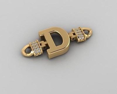alfabeto braccialetto 3d modello gioielleria oro argento diamante gioiello nozze collana moda bellezza braccialetti 3d print model - Mito3D
