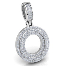 alfabeto diamante pendente 3d modelo impressão jóia moda beleza anel colar esterlina cafajeste brilhante joalheria noivado ouro Casamento jóias gema imprimível 3d print model - Mito3D