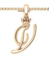 alphabet initial pendant letter v jewelry chain gem gold font letters crown silver abc name lightweight brilliant pendants king queen 3d print model - Mito3D