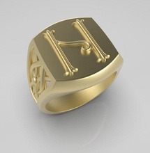 alfabe latince n 3dprinted tasarım moda altın mücevher takı yazdır yazdırılabilir baskı gümüş mektup buton simbol desen fantezi kaligrafi yüzükler 3d print model - Mito3D