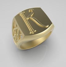 alphabet latin 3dprinted design fashion gold golden jewel jewelry print printable printing silver letter button simbol pattern fantasy calligraphy font rings 3d print model - Mito3D