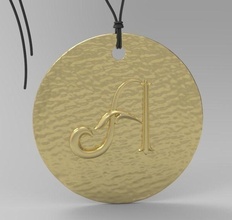 alfabeto latino 3dprinted design moda oro d'oro gioiello gioielleria Stampa stampabile stampa argento lettera pulsante simbol modello fantasia calligrafia ciondoli 3d print model - Mito3D