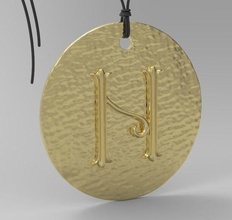 alfabeto latino 3dprinted design moda oro d'oro gioiello gioielleria Stampa stampabile stampa argento lettera pulsante simbol modello fantasia calligrafia ciondoli 3d print model - Mito3D