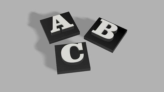 alphabet letters decoration design letter text bedroom house accessories 3d print model - Mito3D