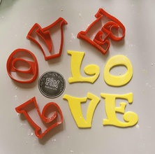 alfabeto do amor cortador de cookie hobby-diy valentine carta idioma hobby diy mão as ferramentas manuais 3d print model - Mito3D
