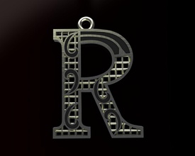 alfabe kolye mektup yazın sembol mücevher takı dil yazı tipi Gümüş metin tipografi altın tipografik moda dizilemez typescript budama telif hakkı 3d print model - Mito3D
