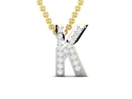 alfabeto pendente gioielleria stampabile diamante oro argento nozze gioiello iniziali sterlina bianca brillante platino prezioso collana ciondoli alfabeti 3d print model - Mito3D