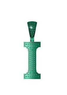 alphabet pendentif rond diamant or art imprimable bijoux traditionnel argent anneaux bague bijou mariage pendentifs gemme engagement conception 3d print model - Mito3D
