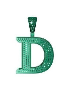 alphabet pendentif rond diamant or symbole bijoux imprimable argent anneaux bague bijou mariage engagement art gemme platine brillant pendentifs 3d print model - Mito3D