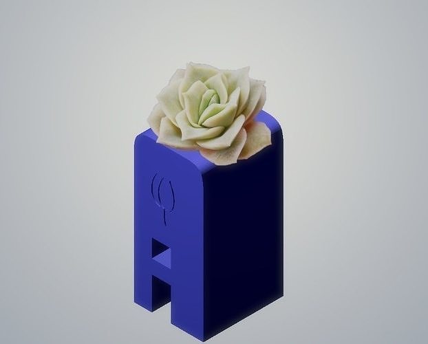 alfabeto vaso 2 pianta succulenta arredamento Casa 3D print model - Mito3D