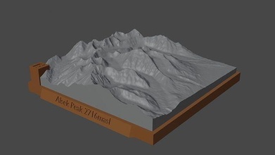 alsek peak mountain landscape volcano terrain environment nature photogrammetry elevation dem science 3d print model - Mito3D