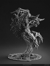 altare fuoco demone scultura pentagramma male inferno zbrush scolpire prusasl1 arte sculture 3d print model - Mito3D