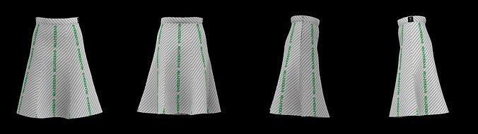 alti pedazos falda modelo vestir Moda ropa sveegiyim 3d print model - Mito3D