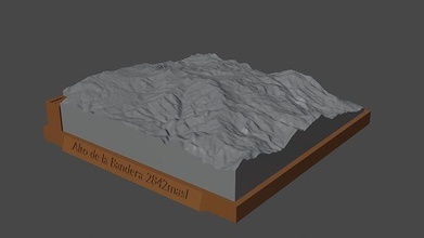 Alto bandera montagna paesaggio vulcano terreno ambiente natura fotogrammetria elevazione dem scienza 3d print model - Mito3D