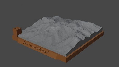 Alto toroni montagna paesaggio vulcano terreno ambiente natura fotogrammetria elevazione dem scienza 3d print model - Mito3D