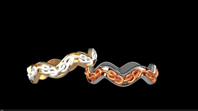 tolle Knoten-ring Schmuck knotring fashionring Mode-ring bedruckbar ist sterling Silber ring 3dmodel goldring 14k 18k design gold Muster hell Ringe 3d print model - Mito3D