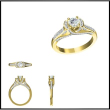 increíble anillos de la promesa jcd anillo diseño joyería personalizada compromiso los imprimible boda solitaire ring el platino 3d print model - Mito3D