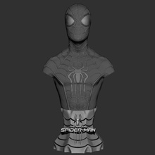 asombroso spider man busto película hombre araña dibujos animados cómic cine tv hollywood juego vídeo juegos juguetes zbrush stl impresión imprimible coleccionable 3d print model - Mito3D