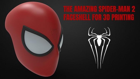 sorprendente spider man 2 faceshell 3d stampa meraviglia supereroe ragno uomo eroe carattere ferro comico fantasia super passatempo Fai 3d print model - Mito3D