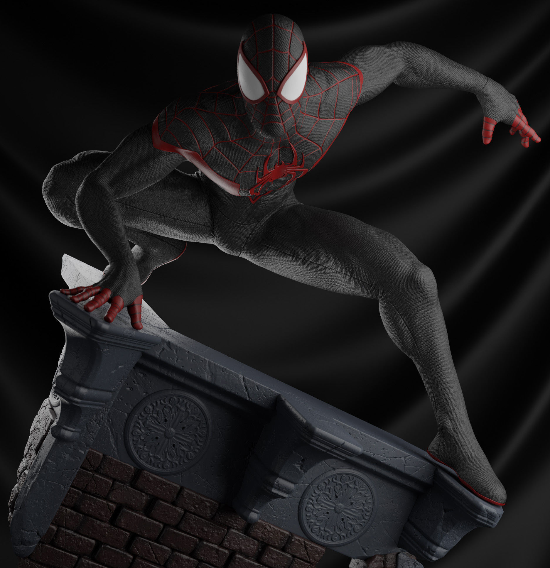 tolle spinne meilen moral spider wunder dc statue sammlerstück ironman thor batman übermensch skulptur kunst spiele spielzeuge 3D print model - Mito3D