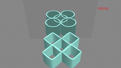 ambigu cylindre illusion 3d printable imprimable miroir œil math ingénierie tour mathématique géométrique forme complexe art 3d print model - Mito3D