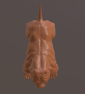 Amerikan zorba köpek hayvan Evcil Hayvan karakter oyuncak Şirin Sanat heykeller 3d print model - Mito3D