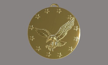 american eagle medal jewel jewelery fashion usa america star champion award bronze gold coin art coins badges jewelry pendants 3d print model - Mito3D