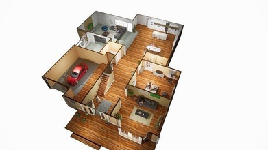 amerikan çiftlik evi mimari ev bina iç köy odun aile arazi modern ahşap 3d print model - Mito3D