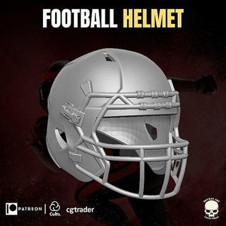 american football helmet 3d printable file action figures gi joe mezco marvel legends military force classified sport games toys 3d print model - Mito3D