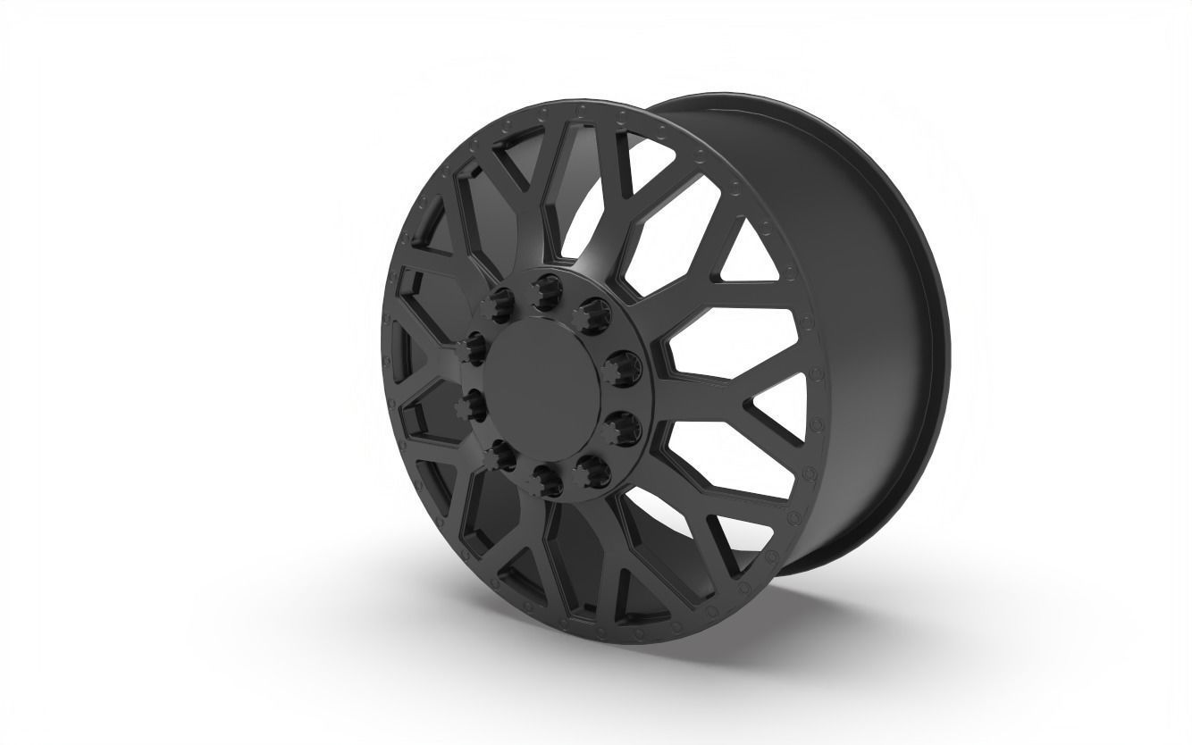 americano fuerza dualmente evo rueda neumático camión coche vehiculo borde negro rinoceronte pasatiempo bricolaje diy automotor 3D print model - Mito3D