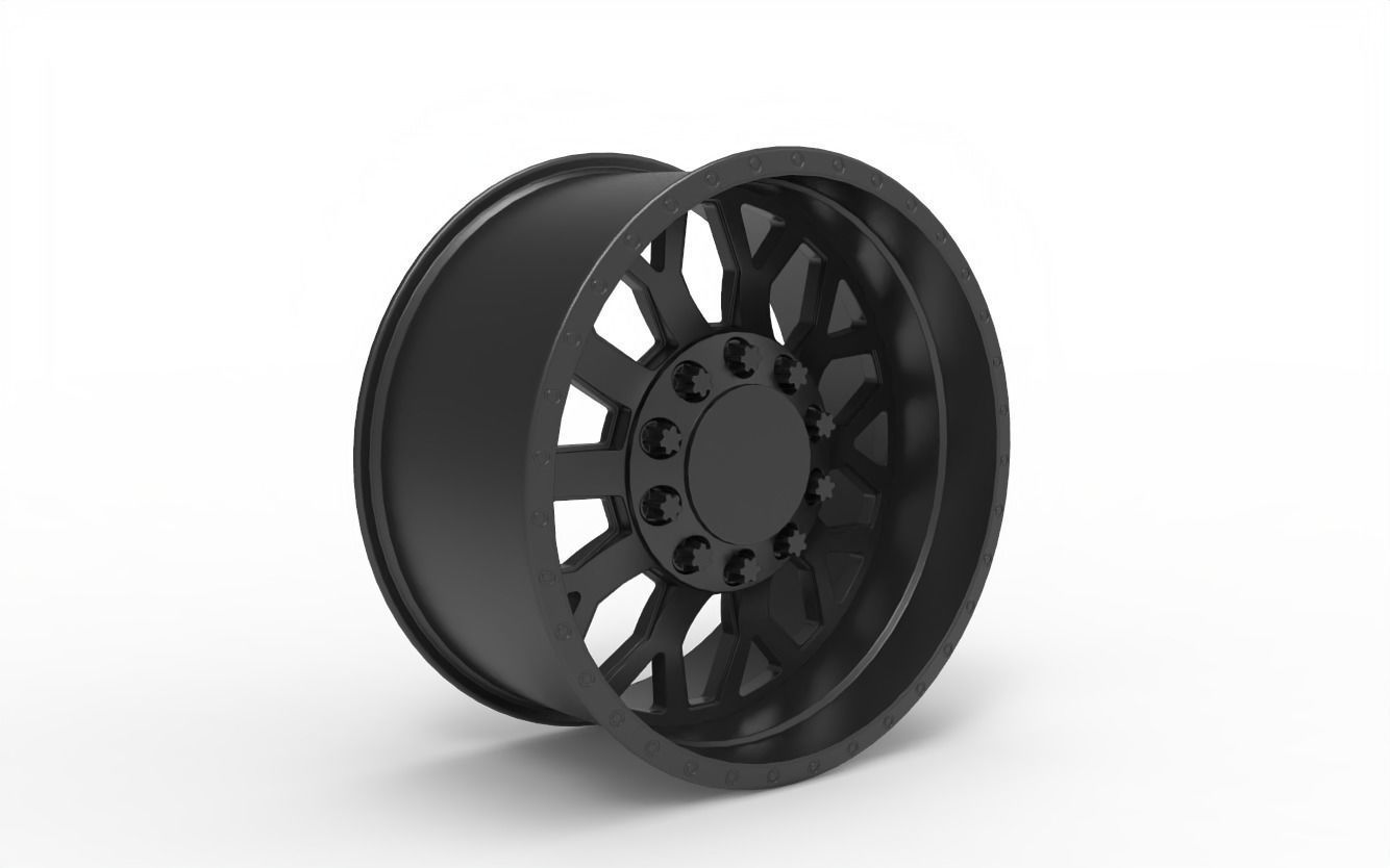 american force evo dually wheel rim polished lug tire tyre truck automotive hobby diy car racing 3D print model - Mito3D