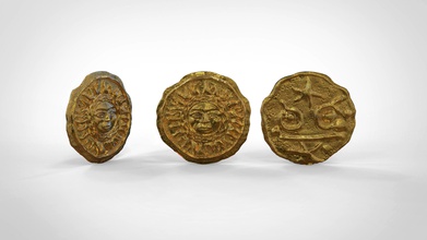 americano dioses moneda enojado dulces suerte oro película collar joyería joya 3d print model - Mito3D