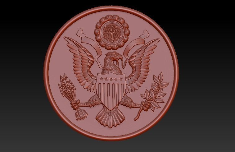 american icon art ults3d cgtrader 3d 4d cults3d model coins badges 3D print model - Mito3D