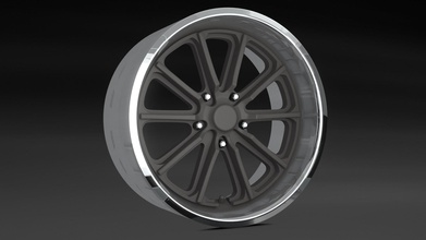 american racing wheel vn 507 rim chrome shape printable 1 24 25 scalable games toys tire game hotrod car 3d print model - Mito3D
