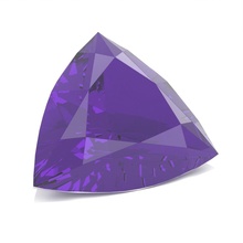 amethyst gem - trillion cut jewelry printable jewel purple stone 3d print model - Mito3D
