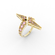 amatista anillo universo la joyería accesorio de lujo oro los anillos diamont precioso moda joya brillante 3d print model - Mito3D