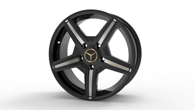 amg jante conception rendu roue œuvres solides lowpoly pneu voiture caoutchouc courses automobile véhicule loisir diy 3d print model - Mito3D