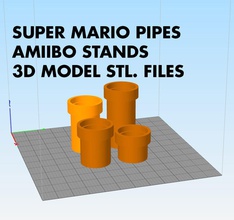 amiibo display stand pipe super mario bros pipes games-toys base desktop shelve games toys 3d print model - Mito3D