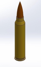 ammo nato ammunition bullet war weapon missile copper brass lead gun shell combat bladed m16 games toys 3d print model - Mito3D